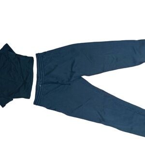 Aritizia Tna crop top + matching sweat pant (turquoise color)